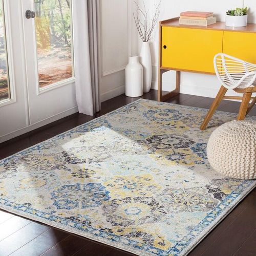 0888473841449 - Perserteppich Kurzflor Wohnzimmer Vintage Orient Blau Mehrfarbig 120 x 170 cm - Surya 0888473841449 - Perserteppich Kurzflor Wohnzimmer Vintage Orient Blau Mehrfarbig 120 x 170 cm - Surya