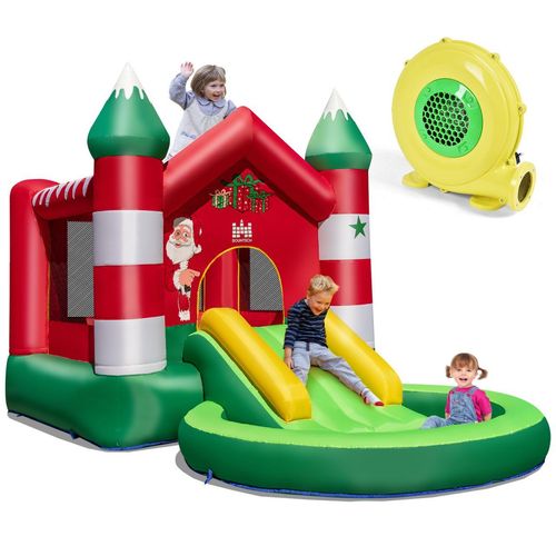 0783501230571 - Bouncy Castle Weihnachten aufblasbare Kinderschloss mit Rutsche (ohne Ventilator) 390 x 210 x 220 cm