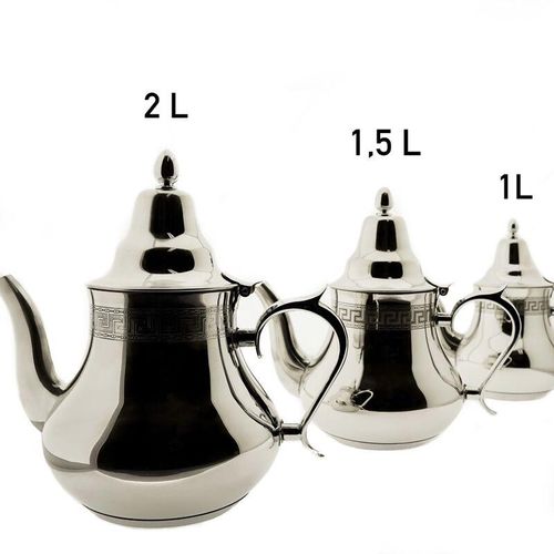 4252021384447 - Cofi 1453 - Edelstahl 2L Teekanne Induktionsherd Kaffeekanne mit hitzebeständigem Griff Küche Cafeteria Hotel Restaurant