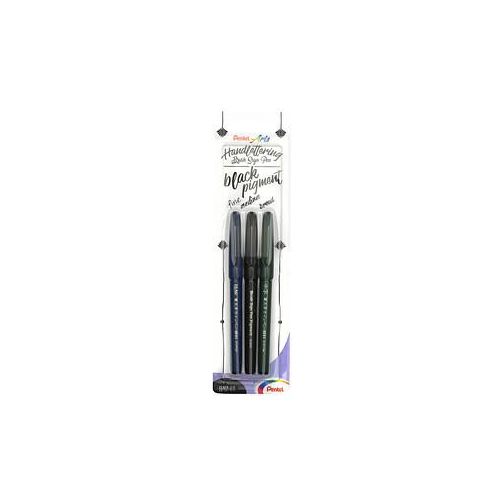 4016284346136 - PentelArts Kalligrafiestift Sign Pen Brush schwarz 3er Set