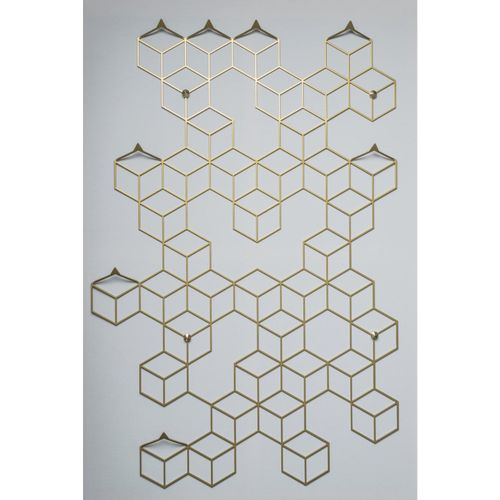 4046884081366 - Möbel Direkt Online - Wandgarderobe aus Metall Stryke  gold