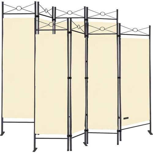 4250525324495 - 2er Set Paravent Lucca 180x163 cm Verstellbar Raumteiler Trennwand Umkleide Sichtschutz Spanische Wand Creme - Casaria