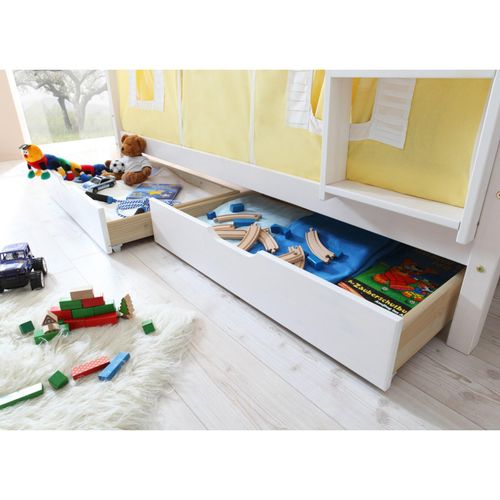 4250393816580 - Ticaa Schubkasten 2er Set für Etagenbetten Kiefer weiß