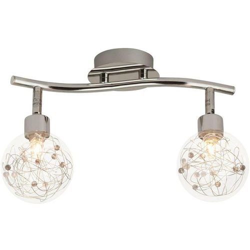 4004353216060 - Lampe Joya Spotrohr 2flg chrom 2x QT14 G9 33W geeignet für Stiftsockellampen (nicht enthalten) Köpfe schwenkbar - silber - Brilliant