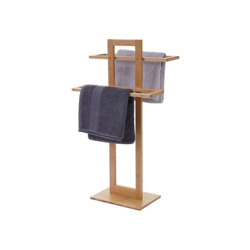 4057651271798 - Handtuchhalter MCW-B74 Badezimmer Handtuchständer Handtuchtrockner freistehend Bambus 80x42x27cm 4057651271798 - Handtuchhalter MCW-B74 Badezimmer Handtuchständer Handtuchtrockner freistehend Bambus 80x42x27cm