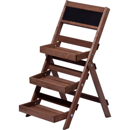 4055894294048 - Pflanzentreppe DOBAR Pflanzgefäße braun (dunkelbraun) Deko dreistufig mit Kreidetafel dunkelbraun 4055894294048 - Pflanzentreppe DOBAR Pflanzgefäße braun (dunkelbraun) Deko dreistufig mit Kreidetafel dunkelbraun