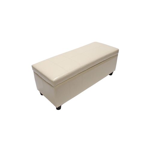 4052826117246 - Bank Sitzbank MIT Aufbewahrung Arezzo Leder + Kunstleder 112x45x45cm MVG-zertifiziert ~ creme