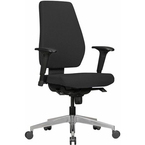 4250950240605 - Finebuy - Bürostuhl darius mit Stoff-Bezug Design Schreibtisch-Stuhl mit Synchromechanik & Armlehnen Drehstuhl Drehsessel ergonomisch 120 kg