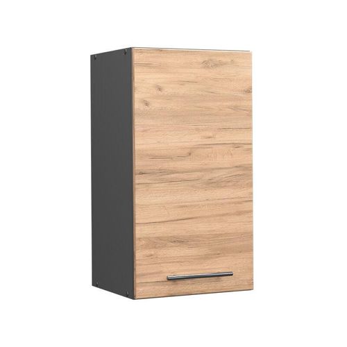 4066731145706 - Hängeschrank Küchenschrank Küchenmöbel Fame-Line Anthrazit Eiche modern 40 cm Küche Einbauküche Hängeschrank Drehtür Einlegeboden Küchenzeile