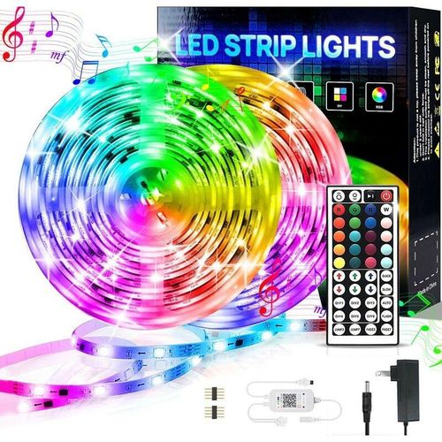 9488758719848 - LED Stripe LED Strip LED- Streifen Lichtstreifen Lichterketten RGB 15M 18 Lichter M Infrarot-Fernbedienung Bareboard RGB KINSI