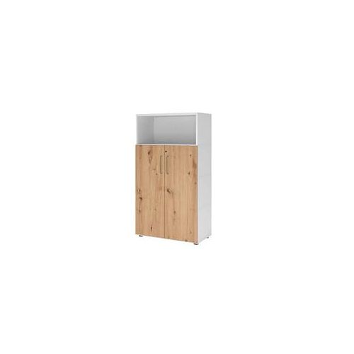 4032062307779 - Regalschrank FlexWall VFW48T3KGWRBS weiß asteiche 3 Fachböden 800 x 400 x 1450 cm 4032062307779 Hammerbacher