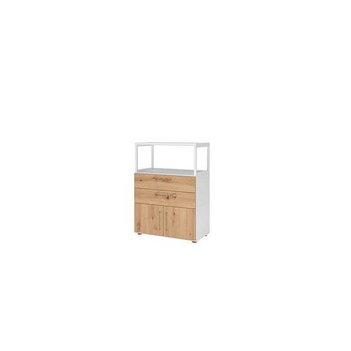 4032062308134 - Regalschrank FlexWall VFW38K1RGWRBS weiß asteiche 2 Fachböden 800 x 400 x 1098 cm 4032062308134 Hammerbacher