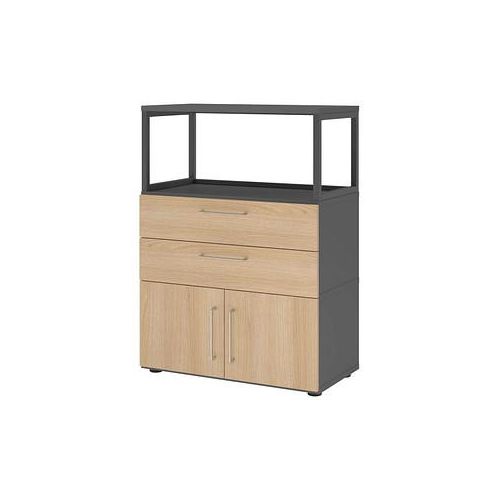 4032062308202 - Regalschrank FlexWall VFW38K1RGGEBS grafit eiche 2 Fachböden 800 x 400 x 1098 cm 4032062308202 Hammerbacher