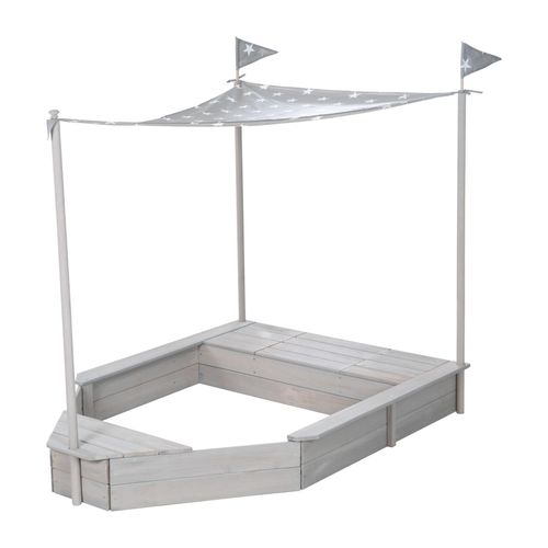 4005317318462 - Sandkasten-Schiff Kinder-Outdoor-Sandkasten aus wetterfestem Massivholz inkl Sonnendach 4005317318462 - Sandkasten-Schiff Kinder-Outdoor-Sandkasten aus wetterfestem Massivholz inkl Sonnendach