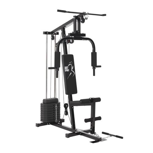 4260304765005 - Artsport - Kraftstation ProfiGym 2000 mit Latzug- & Butterflystange Seilzug & Beinstrecker - 9 Gewichte mit 40kg - Multistation Krafttraining Zuhause