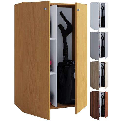 4051814371042 - Holz Besenschrank Staubsauger Putzschrank Haushaltsschrank Drehtüren Lona L 4051814371042 - Holz Besenschrank Staubsauger Putzschrank Haushaltsschrank Drehtüren Lona L