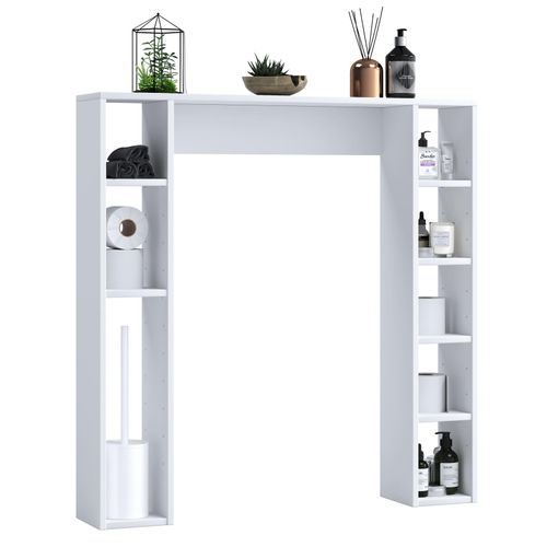 4051814428869 - Holz Wandregal Hängeregal Überbau WC Toilette Badmöbel Waschmaschine Schrank Regal Tinoli M (Farbe weiß) 4051814428869 - Holz Wandregal Hängeregal Überbau WC Toilette Badmöbel Waschmaschine Schrank Regal Tinoli M (Farbe weiß)