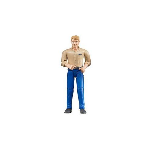 4001702600068 - bworld 60006 Mann mit hellem Hauttyp und blauer Hose Spielfigur 4001702600068 bruder