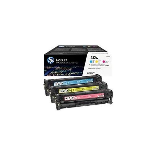 0888793635193 - 312A CF440AM Tonerkassette Kombi-Pack Cyan Magenta Gelb 2700 Seiten Original Toner