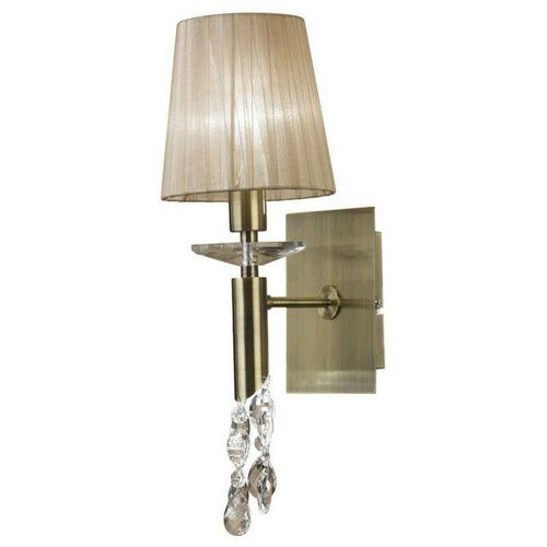 5055498609742 - Inspired Lighting - Inspired Mantra - Tiffany - Wandleuchte geschaltet 1 + 1 Licht E14 + G9 Antik Messing mit weichem Bronzeschatten & klarem 5055498609742 - Inspired Lighting - Inspired Mantra - Tiffany - Wandleuchte geschaltet 1 + 1 Licht E14 + G9 Antik Messing mit weichem Bronzeschatten & klarem