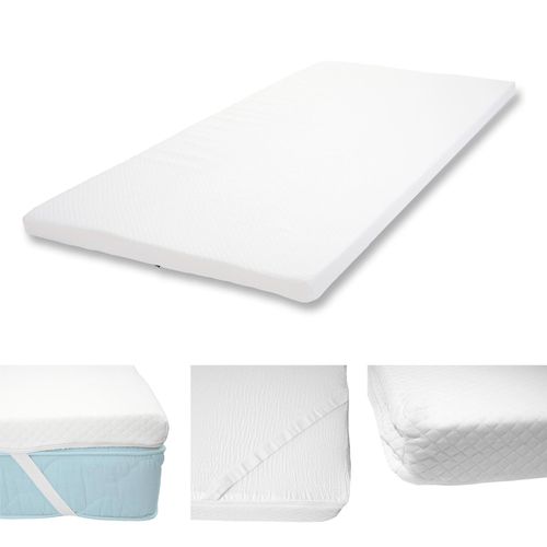 4057651271262 - 6cm Kaltschaum-Matratzentopper MCW-E63 Topper Matratzenauflage Matratzenschoner ~ 90x200cm