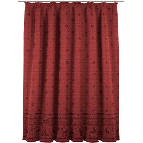 4004567255428 - Vorhang WIRTH Romo Gardinen Gr 120 cm Kräuselband 65 cm rot Landhaus Gardinen Gardine