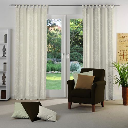 4004567118983 - Vorhang WIRTH Dangard Gardinen Gr 145 cm Schlaufen 135 cm beige (natur) Schlaufen Gardine