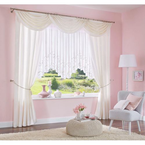 4004567283858 - Vorhang WIRTH Zöpritz Gardinen Gr 145 cm Kräuselband 130 cm beige (natur) Vorhang Landhaus Gardinen Gardine