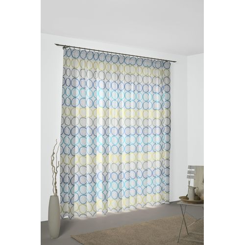 4004567297565 - Vorhang WIRTH Zirbello Gardinen Gr 145 cm Multifunktionsband 132 cm blau Esszimmergardinen