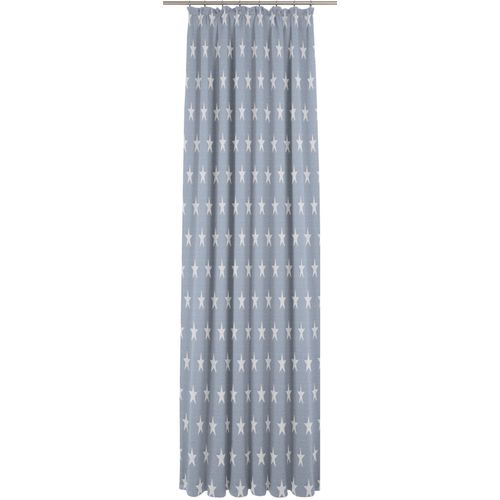 4004567256258 - Vorhang WIRTH Crayon Gardinen Gr 120 cm Kräuselband 65 cm blau Landhaus Gardinen Gardine