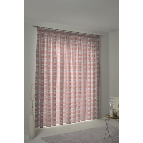 4004567299637 - Vorhang WIRTH Laufenberg Gr 1 rot (apricot) Gardinen 145cm Multifunktionsband 132cm Baumwolle Polyester B132cm H145cm