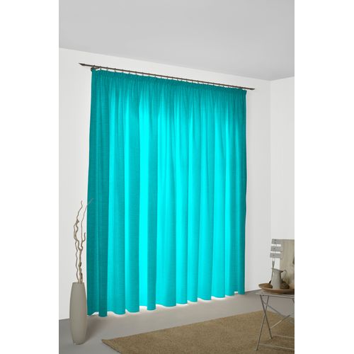 4004567318338 - Vorhang WIRTH Bachfeld Gr 5 blau (türkis) B132cm H255cm Jacquard Polyacryl Gardinen