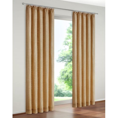 4004567127572 - Vorhang WIRTH B-Holmsund Gardinen Gr 180 cm Kräuselband 132 cm gelb (ocker) Kräuselband