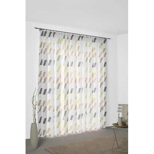 4004567299385 - Vorhang WIRTH Bray Gr 2 grün Gardinen 175cm Multifunktionsband 132cm Baumwolle Polyester B132cm H175cm