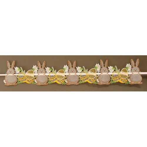4028298302145 - Scheibengardine STICKEREIEN PLAUEN Osterhasen Gardinen Gr 11 cm Stangendurchzug 42 cm bunt (bunt braun grün) Scheibengardinen halbtransparent Gardine 4028298302145 - Scheibengardine STICKEREIEN PLAUEN Osterhasen Gardinen Gr 11 cm Stangendurchzug 42 cm bunt (bunt braun grün) Scheibengardinen halbtransparent Gardine