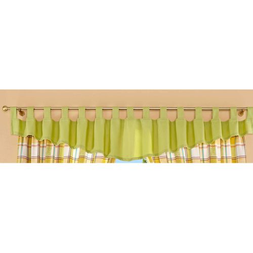 4028298293474 - Querbehang STICKEREIEN PLAUEN Dolche Gardinen Gr 40 cm Schlaufen 300 cm grün Schlaufen