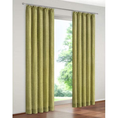 4004567021290 - Vorhang WIRTH Trondheim 328 g m² Gardinen Gr 160 cm Kräuselband 132 cm grün (hellgrün) Kräuselband Gardine