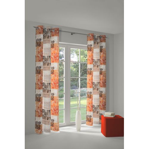 4004567155247 - Vorhang WIRTH JOLANDA Gardinen Gr 220 cm Ösen 145 cm orange Ösen