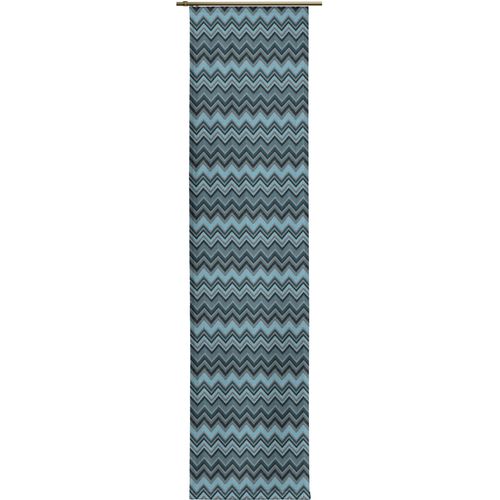 4004567203504 - Schiebegardine WIRTH Benewitz Gr 1 blau (petrol) B60cm H145cm Jacquard Baumwolle Polyester Gardinen