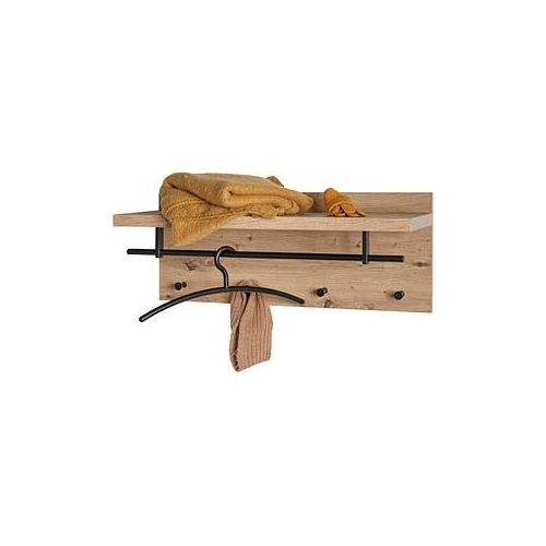 4001070374448 - Wandgarderobe 37444 eiche Holz 4 Haken 750 x 300 cm 4001070374448 HAKU Möbel