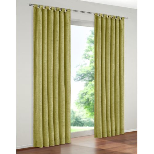4004567023584 - Vorhang WIRTH Trondheim 328 g m² Gardinen Gr 180 cm Schlaufen 132 cm grün (hellgrün) Schlaufen Gardine