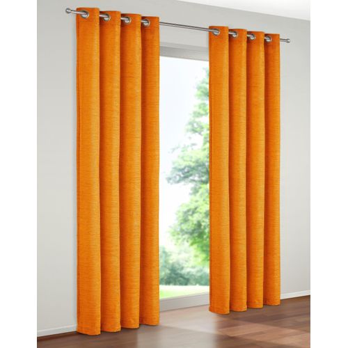 4004567129880 - Vorhang WIRTH B-Holmsund Gr 3 orange (blutorange) B132cm H180cm Chenille Polyacryl Gardinen