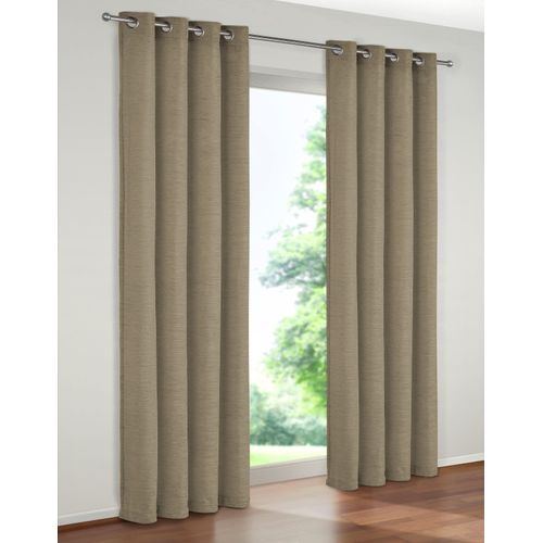 4004567115227 - Vorhang WIRTH Trondheim 328 g m² Gardinen Gr 180 cm Ösen 132 cm grau (taupe) Ösen Gardine 4004567115227 - Vorhang WIRTH Trondheim 328 g m² Gardinen Gr 180 cm Ösen 132 cm grau (taupe) Ösen Gardine