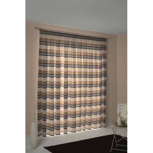 4004567064181 - Vorhang WIRTH Menorca Gardinen Gr 145 cm Kräuselband 135 cm beige Kräuselband Gardine