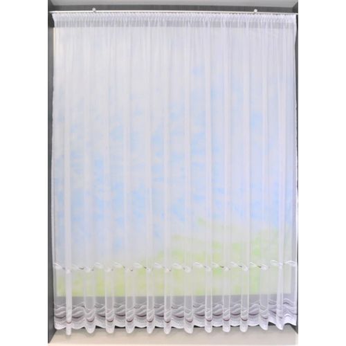 4028298307799 - Gardine STICKEREIEN PLAUEN Düne Gardinen Gr 250 cm Smokband 450 cm rot (bordeau x weiß) Smokband