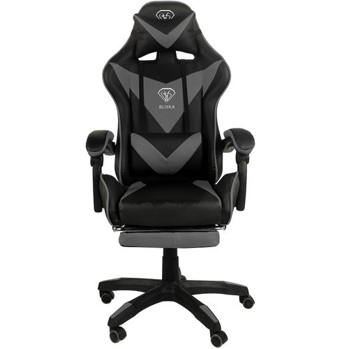 4250931566618 - Trisens - Gaming Stuhl Home Office Chair Racing Chefsessel Bürostuhl Sportsitz Büro Stuhl Schwarz Grau