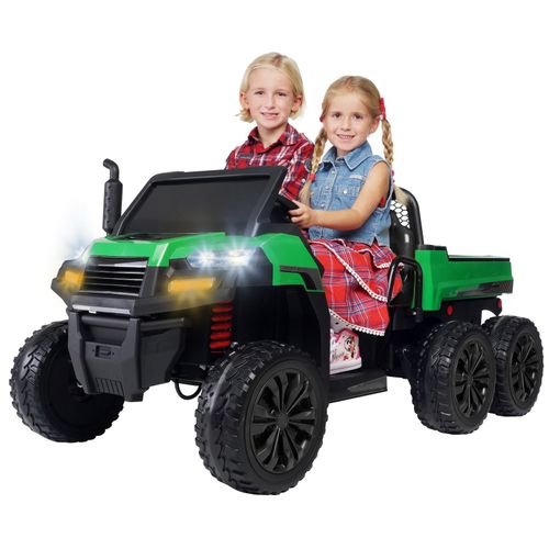 4056551120144 - UTV-Kinder-Elektroauto A730 mit 6x4 Vierradantrieb 2-Sitzer Kippmulde Fernbedienung EVA-Reifen (Grün Schwarz) 4056551120144 - UTV-Kinder-Elektroauto A730 mit 6x4 Vierradantrieb 2-Sitzer Kippmulde Fernbedienung EVA-Reifen (Grün Schwarz)