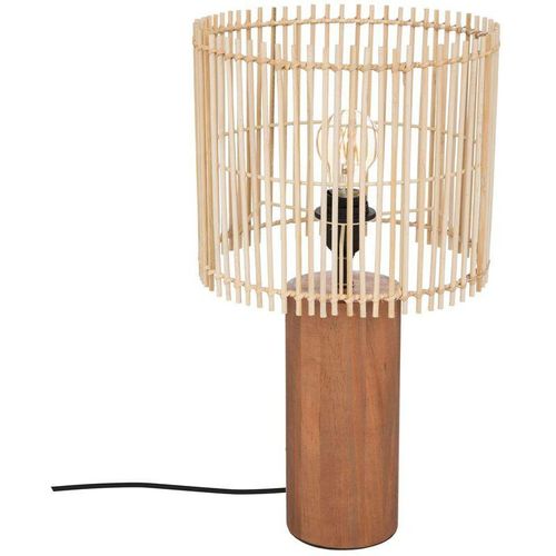 3560232579097 - Atmosphera - Tischlampe mit Holzsockel davys 48 cm