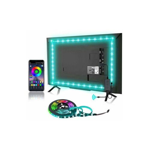 9371076405978 - LED Stripe LED-Streifen LED TV-Hintergrundbeleuchtung Music Sync RGB Bluetooth App 3 Tasten 5M KINSI