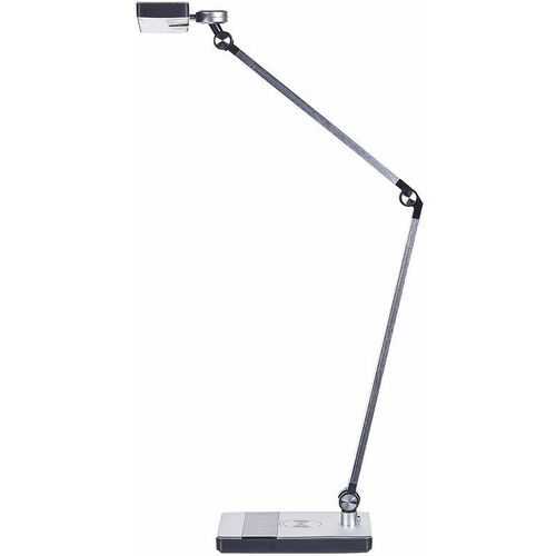 4255664817259 - Beliani - led Schreibtischlampe Silber Aluminium 73 cm mit Ladefunktion Ladestation Verstellbar Modernes Design Minimalistisch für Büro Schreibtisch